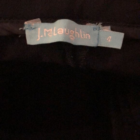 J. McLaughlin Cotton Blend Cropped Pants Size 4 Faded Black - Picture 3 of 6